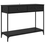 vidaXL Table console Chêne noir 100 x 34 5 x 75 cm Bois d'ingénierie