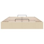 vidaXL Cadre de lit ottoman sans matelas crème 140x200 cm tissu