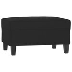 vidaXL Ensemble de canapés 3 Pièces avec coussins Noir Tissu microfibre