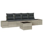 vidaXL Ensemble de canapé de jardin 5 Pièces Gris clair  Gris foncé
