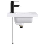vidaXL Lavabo de salle de bains Noir Mat 42 x 40 x 16 5 cm métal
