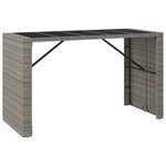 vidaXL Ensemble de bar de jardin 7 Pièces avec coussins gris poly rotin
