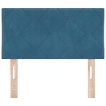 Tête de lit vidaXL Design Blocs Diamants Bleu Foncé 80 cm Velours
