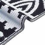 vidaXL Tapis d'extérieur Noir et blanc 300 x 400 cm PP