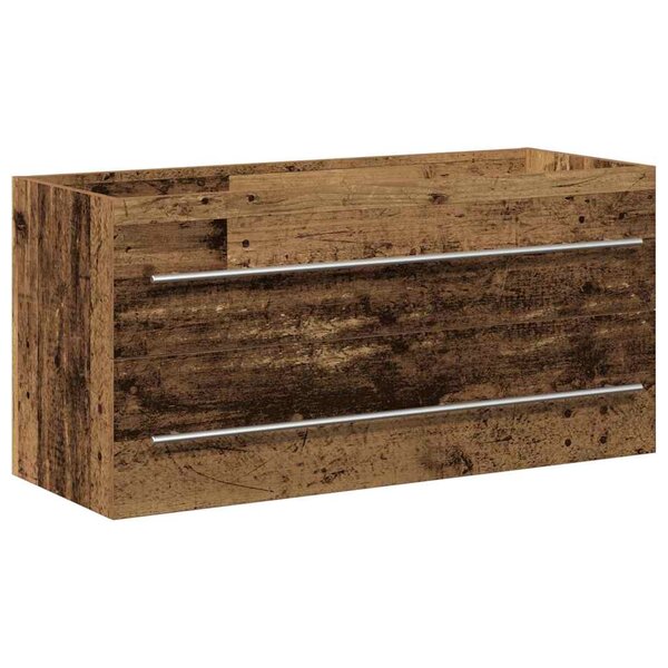 vidaXL Meuble pour Évier avec tiroir Bois Ancien 100 x 38.5 x 48 cm