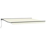 vidaXL Auvent Rétractable Crème 450 × 300 cm Polyester et métal