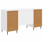 vidaXL Bureau Blanc brillant 142 5 x 50 x 75 cm Bois d'ingénierie