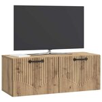 vidaXL Meuble TV mural 78 5 x 31 x 30 cm Chêne artisanal
