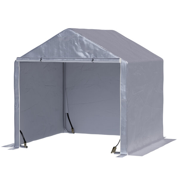 Abri de jardin rangement extérieur en PE résistant aux UV gris dim. 2L x 2l x 2H m