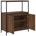 vidaXL Meuble de salle de bain avec étagères chêne marron 76 5x35x95cm