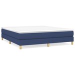 vidaXL Sommier à lattes de lit avec matelas Bleu 180x200 cm Tissu