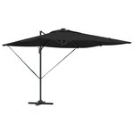 vidaXL Parasol Noir 286 x 285 x 270 cm Aluminium