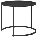 vidaXL Ensemble de tables basses 2 Pièces 55 x 55 x 45 cm acier