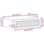vidaXL Table d'appoint murale Bois ancien 59 x 34 5 x 17 cm