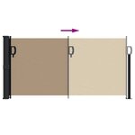 vidaXL Auvent latéral rétractable taupe 100x300 cm