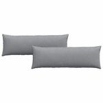 vidaXL Coussins de canapé 2 Pièces Gris clair 120 x 40 cm tissu