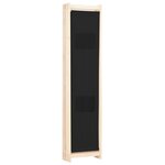 vidaXL Cloison de séparation 5 panneaux Noir 200 x 170 x 4 cm Tissu