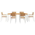 vidaXL Ensemble de salle à manger pour jardin 7 Pièces