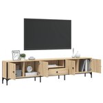vidaXL Meuble TV à tiroir chêne sonoma 200x25x44 cm bois d'ingénierie