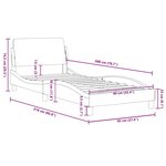 vidaXL Cadre de lit Dover marron 90x200 cm similicuir