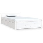 vidaXL Cadre de lit sans matelas avec tiroirs blanc 90x200 cm