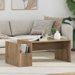 vidaXL Table basse Chêne artisanal 90 x 45 x 35 cm Bois d'ingénierie