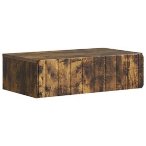 vidaXL Table d'appoint murale Chêne fumé 59 x 34 5 x 17 cm