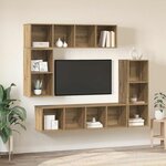 vidaXL Ensemble meuble TV 4 Pièces chêne artisanal 37 x 37 x 142.5 cm