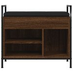 vidaXL Banc à chaussures chêne marron 65 5x32x57 5cm bois d'ingénierie