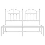 vidaXL Cadre de lit métal sans matelas et tête de lit blanc 140x200 cm