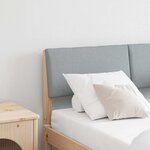 vidaXL Tête de lit capitonnée Gris clair 120 cm Pin massif