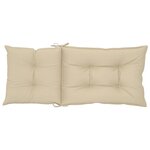 vidaXL Coussins de chaise de jardin dossier haut lot de 4 beige tissu