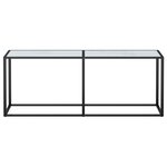 vidaXL Table console Marbre blanc 200x35x75 5 cm Verre trempé