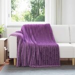 vidaXL Couvertures à jeter 6 Pièces Violet 200 x 150 cm Toison