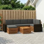vidaXL Ensemble de canapé d'angle 7 Pièces Naturel et Anthracite