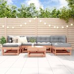 vidaXL Salon de jardin 7 Pièces avec coussins bois massif douglas