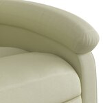 vidaXL Fauteuil de massage inclinable crème cuir véritable