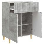 vidaXL Buffet Gris béton 66 x 34 5 x 90 cm Bois d'ingénierie