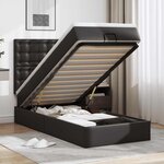 VidaXL Lit ottoman avec matelas noir 90x200 cm similicuir