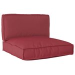 vidaXL Set de coussins de palette 2 Pièces Rouge bordeaux 80 x 80 x 12 cm