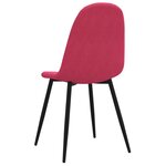 vidaXL Chaises à manger lot de 4 Rouge bordeaux Velours