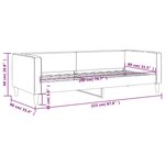 vidaXL Lit de repos sans matelas crème 80x200 cm tissu