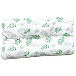 vidaXL Coussins de palette lot de 7 motif de feuilles tissu