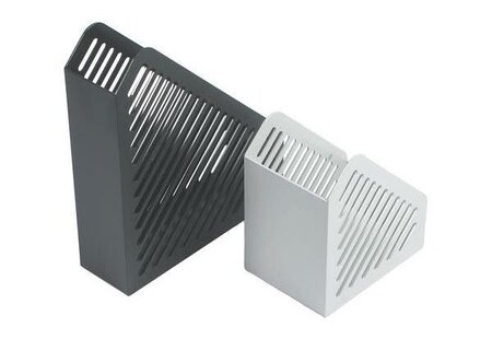 Porte-revue design grille,format A4, polystyrène, noir HELIT