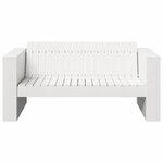 vidaXL Canapé de jardin Blanc 134 x 60 x 62 cm Bois massif en pin
