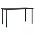 vidaXL Ensemble à manger de jardin avec coussins 5 Pièces Noir