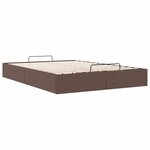 vidaXL Cadre de lit ottoman sans matelas marron 140x200 cm similicuir