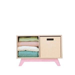 Meuble de rangement NABOSKY rose 1x2