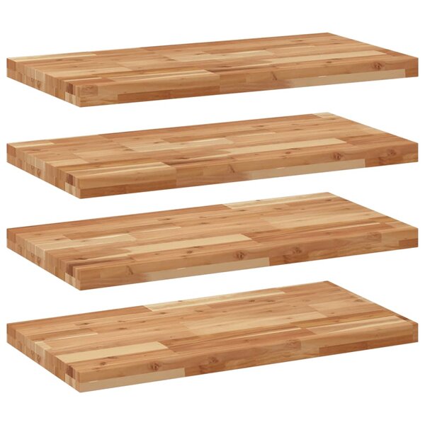 vidaXL Étagères flottantes 4 Pièces 100x40x4 cm acacia massif à l'huile