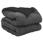 vidaXL Duvet complet toute l'année Noir et anthracite 200 x 140 cm